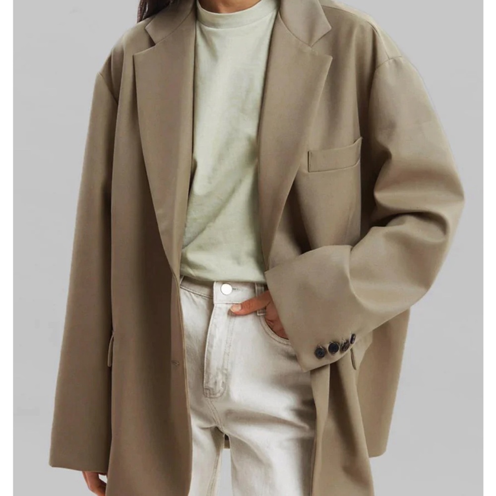 The Frankie Shop Desert Taupe Oversized Boyfriend’s Blazer